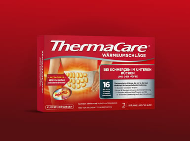 Produktbild der ThermaCare Wärmeumschläge bei Rückenschmerzen
