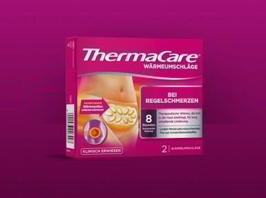 Produktbild der ThermaCare Wärmeauflagen bei Regelschmerzen