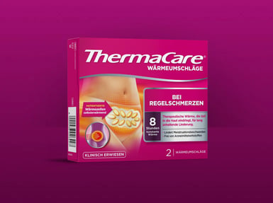 Produktbild der ThermaCare Wärmeauflagen bei Regelschmerzen