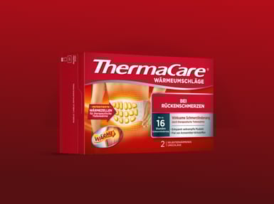 Produktbild der ThermaCare Wärmeumschläge bei Rückenschmerzen