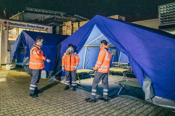 Wärmezelte des DRK in Essen